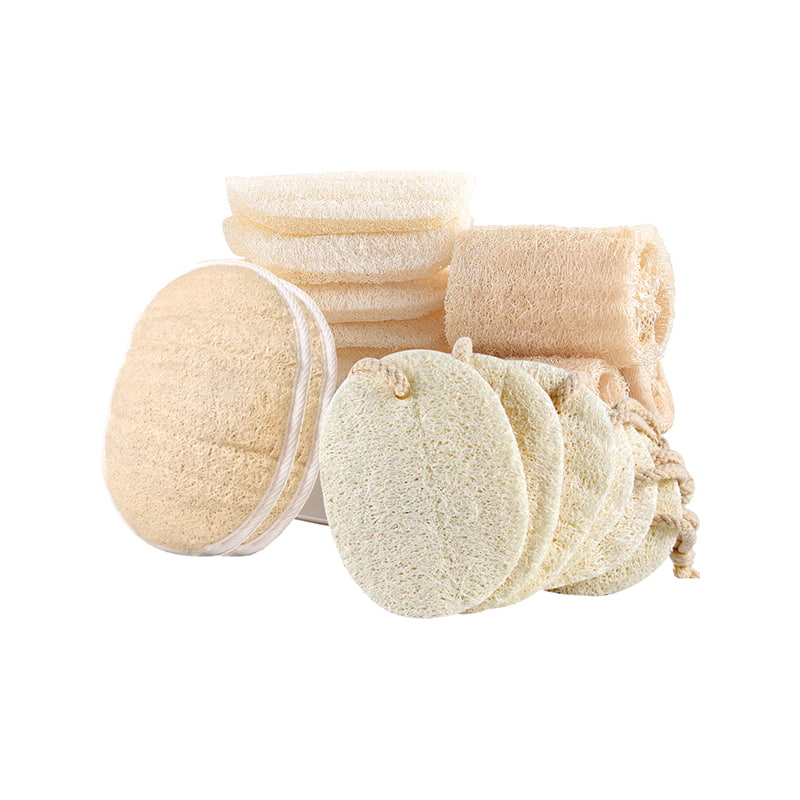 100% prírodná špongia do kúpeľa Luffa Hubka na telovú špongiu Exfoliačné vankúšiky z lufy pre SPA